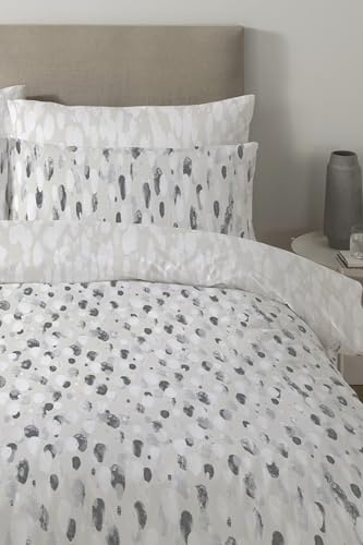 Copenhagen Home Rayne Charcoal Reversible Duvet Cover and Pillowcase Set - King Size