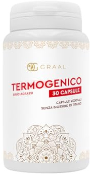 Graal Brucia Grassi Potenti Veloci - Integratore Termogenico Dimagrante Forte per Donna e Uomo, Drenante e Adatto alla Palestra, Risultati Veloci e Efficaci - formula testata scientificamente
