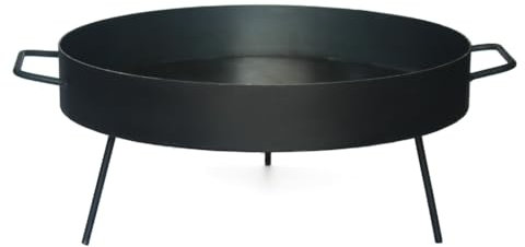 Disco de Arado Paellera Argentina de Acero al Carbono para cocinar Plano Varios tamaños con Patas Desmontables Nic Store BBQ (60cm)