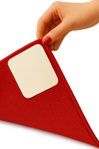 WIETRE Anti-Rutsch Pads für Teppiche – 4er Set Teppichstopper - rutschfest, Waschbar, Wiederverwendbar - Rückstandsfrei, Zuschneidbar - Teppich Antirutschunterlage für Glatte Böden