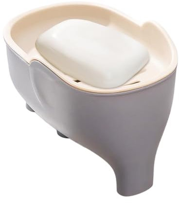 Zunishaone Porte-savon, porte-savon, double couche, plateau à shampoing, boîte de bain, point éponge, pour cuisine et salle de bain