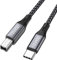RAVIAD Câble Imprimante USB C 3M, Cable USB 2.0 B Mâle vers USB C Mâle Câble Scanner Nylon Compatible avec Samsung, MacBook Pro/Air, Pad Pro, Chromebook, HP, Canon, Lexmark, Dell, Clavier MIDI