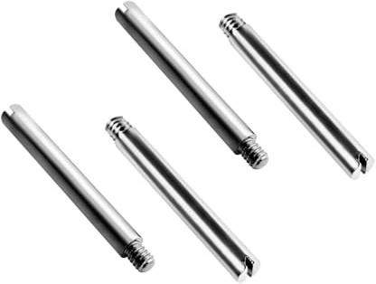 HiCycle2 4 Pcs Screws Link Pins Tube Replacement For ROLEX Watch Strap Stainless Steel Submariner GMT Datejust Oyster, sliver, 13.6×1.7×1.4