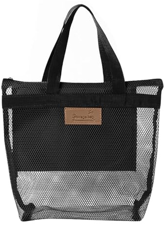 Netztasche Sandspielzeug Mit Reißverschluss, 30 x 28 cm Netztasche Sandspielzeug Tasche, Faltbar Strandtasche Netz, Tragbare Netzbeutel Sandspielzeug, Netz Strandtasche Für Strand Reisen Einkaufen
