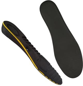 Zambuph Bequeme Höhe Schuhe Einlegesohlen, atmungsaktiv, EVA, hergestellt mit magnetischer Therapie, Innensohlen, Höhe Einlagen, PE Einsätze, elastisch, Schwarz, 3cm