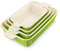 MALACASA Juego de 4 Porcelana Molde Molde Pan Molde Bandeja Para Hornear Molde para Horno Forma Plato Plato Hondo en 4 Tamaño Verde, Serie BAKE.BAKE