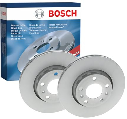 Bosch BD2410 Brake Disc Set - 280 mm Vented High-Carbon Disc - Rear Axle - ECE-R90 Certified - Great Cooling and Noise Suppression, Advanced Corrosion protected - 1 Set of 2 Discs