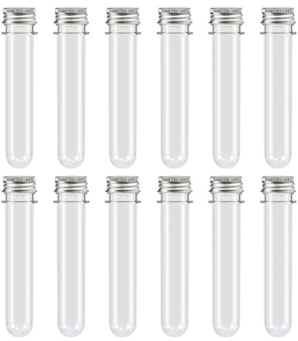 GWHOLE 12 Stück 40ml Reagenzgläser Kunststoff Plastik Gastgeschenk