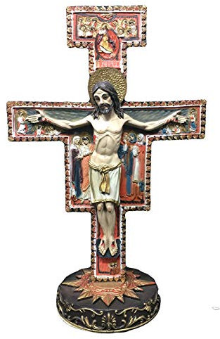 Osiris Trading UK Freistehendes Jesus Christus Kreuz San Damiano, religiöse Ornamente