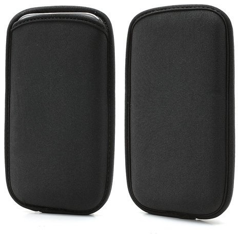 DFV mobile - Wasserabweisende Tasche Neopren aus Flexiblem Dehnbaren Weichen Exklusiv und Premium für Huawei P30 (2019) - Schwarz