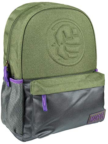 Artesania Cerda Mochila Escolar Instituto Avengers Hulk Schulrucksack, 44 cm, Grün (Verde)