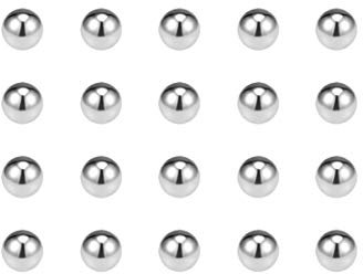Sourcing Map Kugeln metrisch 0,5 mm-10 mm 304 Edelstahl G100 Präzisionskugeln 100 Stück, 2mm, 1