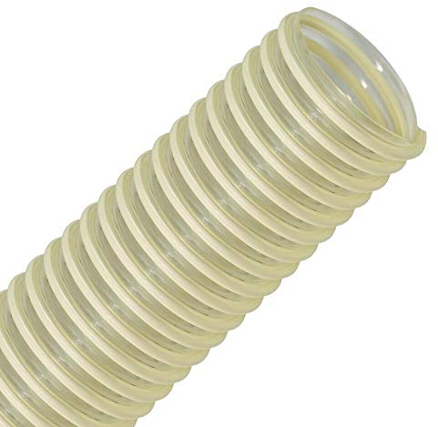 FLEXTUBE PU L-AS 32mm (1 1/4 Zoll), Länge Meterware - leichter, Polyurethanschlauch, Absaugschlauch mit PVC Spirale, antistatisch, Förderschlauch, Saugschlauch