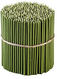 Danilovo Ritual Bienenwachs Kerzen (Grün) - Orthodoxe Kerzen für Gebet Tischdeko Hochzeit - Ungiftig, Ruß - Tropffrei, Lang, Nachhaltige Produkte, N140, Höhe: 16 cm, Ø 5 mm (200 stück)