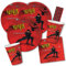 spielum 44-teiliges Ninja Party-Set - Teller Becher Servietten Trinkhalme für 8 Kinder