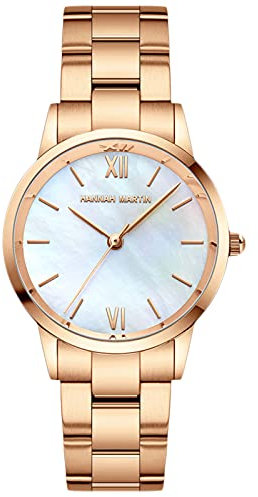 rorios Damen Uhren Wasserdicht Perlmutt Quarz Armbanduhr mit Edelstahlarmband Minimalistisch Business Kleid Uhr für Mädchen Frauen