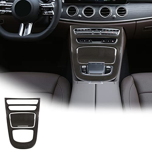 ABS-Kunststoff Mittelkonsole Getriebe Panel Rahmen Abdeckung Trim Aufkleber für Benz E-Klasse W213 2021 Auto-Innenzubehör (Kohlefaser)