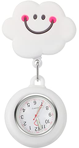 Einziehbare Silikon Taschenuhr Für Krankenschwestern Niedliche Wolken Uhr Mit Clip Praktische Pflegeuhr Für Medizinisches Personal Geschenk Für Ärzte Und Krankenschwestern