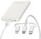 OtterBox Power Bank 5000 mAh externer Akku mit USB-A 10W und Micro-USB 10W Ausgangsleistung, Status LED, schlankes, sturzgeschütztes und Robustes Design, inkl. 3 in 1 Ladekabel, Weiß