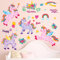 BASHOM BS-111 Bunte Einhorn-Wandaufkleber Wandtattoo Regenbogen Kinder Zitat Abziehbilder abnehmbar für Mädchen Kinderzimmer Schlafzimmer Wohnzimmer Kunst Heimdekoration Aquarell Regenbogen