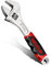 WISEUP Llave Inglesa, CR - V Llave Ajustable de Apertura Extra Ancha, TPR mango de Goma cómodo y antideslizante llave inglesa grande multifuncional 8 / 200 mm