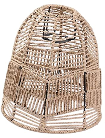 Baoblaze Pendelleuchtenschirm Geflochtener Rattan-Hängeleuchten-Lampenschirm für Hotel-Aufenthaltsraum, Stil C