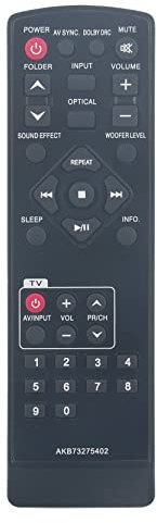 AULCMEET AKB73275402 Replacement Remote Control Compatible with LG Speaker Sound Bar Audio System HLS36W SHS36-D
