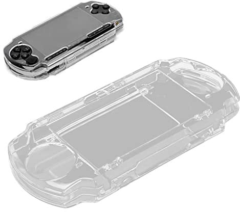 Protective Shell, for PSP 2000 3000 Game Console, Transparent Crystal Protective Cover Shell Skin, Full Housing Case with Movie Bracket, Shock/Scratch Resistant