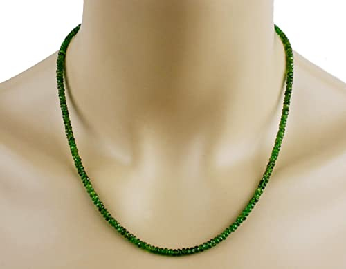 Generisch Chromdiopsid Kette – Collier in grün, 61 ct.