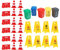 Toyvian Trafic Enfants Ensemble Jouets Panneaux De Signalisation Miniatures Panneaux Routiers Miniatures Cône De Signalisation en Plastique Mini Blocs Routiers Maison De Poupée Trafic