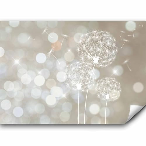 murando - Fototapete Premium-Vlies Blumen bokeh Abstrakt, 350x256 cm | Premium-Vliesstoff, Full HD Druck, hochwertige Verarbeitung fürs Wohnzimmer, schnelle Montage, lichtbeständig, geruchsfrei