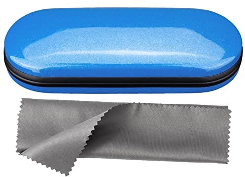 Vemiss Hartschalen-Brillenetui, leicht, tragbar, für Damen, Herren, B-Blau, Medium