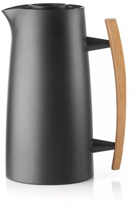 Guzzini Termos Caraffa Termica Riviera Thermos caldo Freddo Tavola 1 Litro Plastica legno Nero 12560010