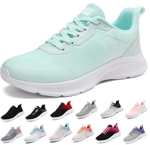 MIDQCGL Uomo Donna Scarpe Sportive Donna Scarpe da Ginnastica Corsa Sportive Fitness Running Sneakers Scarpe Basse Casual Walking Trainers 208 Green 41EU