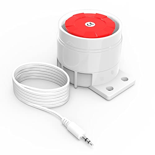Sirena con cavo, clacson Sirena di allarme, Mini cicalino da 5 V compatibile con il sistema di sicurezza WiFi YX -800 (120DB)