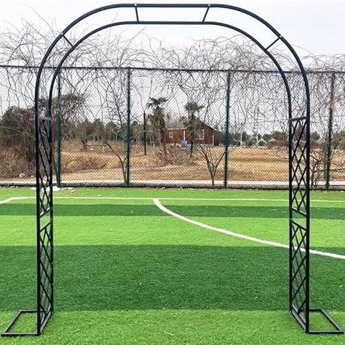 ARtsim Torbogen Rosenbögen für Kletterpflanzen Rankhilfe Rankgitter aus Metall stabil Rosengitter Gartenbogen Eisen 140/200/260/310/350cm Breite (Color : Schwarz, Size : 240cm x 250cm)
