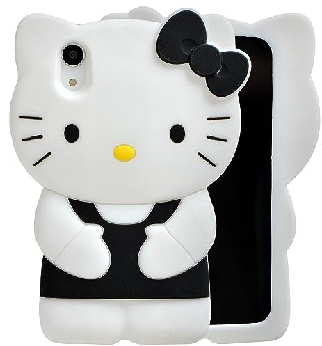 MONEHOYSY Cartoon Case for iPhone Xs MAX 6.5, Fashion Cute 3D Cute Kitty Kawaii Soft Silicone Animal Protective Gel Shockproof Gel Back Cover for Kids Women Girls Boys (XS MAX 6.5, Black)