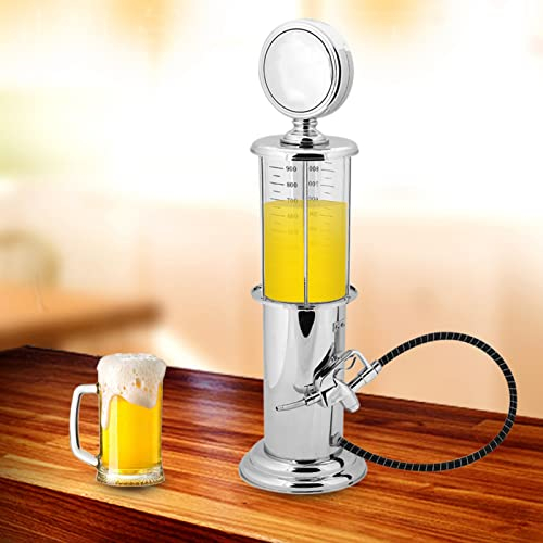 Beer Dispenser,Pump Liquor Dispenser, 1000cc Capacity Single Guned Beer Beverage Dispenser Container, Wine Dispenser Guned Bar Accessories, for Bars Hotels Tea Houses KTV Family