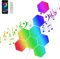 UooEA Panneau LED Hexagone Murale Lampe - 8 Pièces Smart RGB Gaming Murale Lampe avec App, 16 Millions de Couleurs Creative Appliques Murales pour Decoration