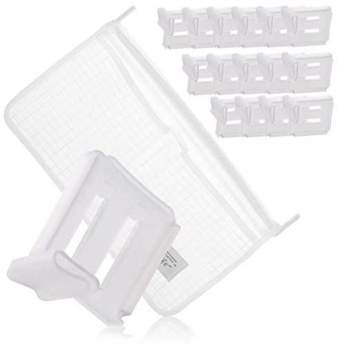 Homoyoyo 16piezas Clips Divisores Para Frigorífico Con Bolsa De Organizadores Ajustables Para Puertas Laterales Del Refrigerador y El Almacenamiento