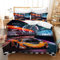 Leleyouzer Rennwagen Bettwäsche Set für Jungen,Extreme Sport Dekor Bettwäsche Set für Kinder mit Reißverschluss und 2 Kissenbezug 50x75cm (Rennwagen 4, 200×200 cm)