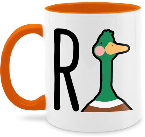 Tasse Tassen 325ml - R Ente I Rente Geschenk Rentner I Rentnerin I Ruhestand Geschenk - 325 ml - Orange - geschenke für rentnerinnen rentnertasse retirement duck coffee cup pensionsgeschenk