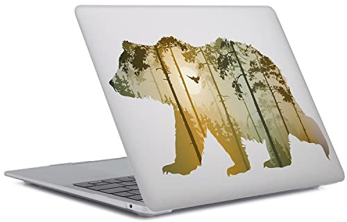 Hülle Kompatibel mit MacBook Pro 13 Zoll Modell A1425 A1502 Freisetzung 2015 2014 2013 2012 mit Retina Display, Gedrucktes Muster Plastik Hartschale Matt Case, Bär