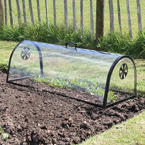 Haxnicks Cloche de Jardin de Cuisine | Style Tunnel de Culture élégant | Cloche de Protection des Plantes | Culture de Salade de légumes | Transparent, 100 x 45 x 35 cm KG010102