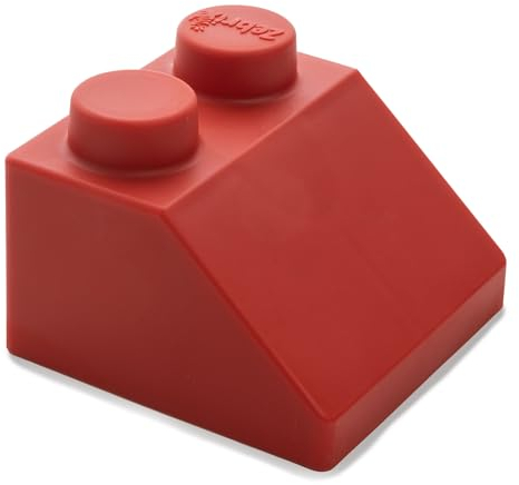 Zebrix 25 Dachschräge XXL Klemmbausteine I Große Soft Touch Bausteine für EIN Haus Indoor und Outdoor I Für Babys & Kinder ab 6 Monaten I Made in Germany