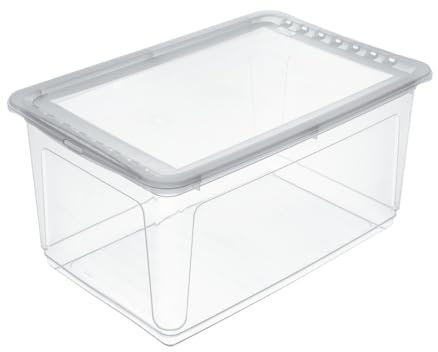 keeeper Aufbewahrungsbox mit Air Control System, Clearbox, 43 l, 59 x 39 x 27 cm, Bea, Natur (Transparent)