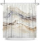 ASDCXZ Rideau de douche en marbre - 180 x 200 cm - Moderne - Abstrait - Gris, marron et blanc - Dégradé aspect marbre et texture - Lavable - En polyester - Textile imperméable - Pour baignoire - Avec