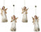 Christbaumschmuck Engel Glas 13cm - Figur zum Aufhängen - 1 Stück sortiert - mundgeblasen & mit Glitzer - Weihnachtsbaum Anhänger für Weihnachten - Christbaumanhänger & Weihnachtsbaumschmuck - Perle