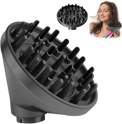Upgraded Diffuser Nozzle Compatible with Dyson Airwrap, Hair Dryer Diffuser Attachment for Curling Iron, Compatible with Dyson Airwrap HS05 HS03 HS01, Converting Airwrap Curling Styler to A Hair Dryer