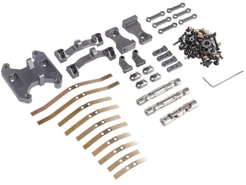 EHxCUF Upgraded Metal Balance Chassis Board Seesaw Spring Plate Drive Shaft Accessories Compatible With B16 B36 1/16 RC Cars(TITANIUM)